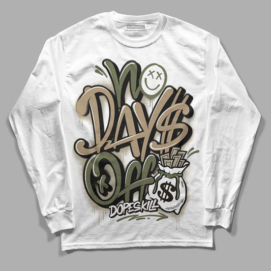 Air Max 90 Ballistic Neutral Olive DopeSkill Long Sleeve T-Shirt No Days Off Graphic Streetwear - White