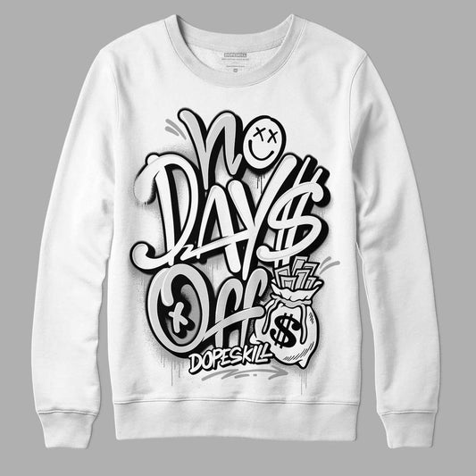 Dunk Low ‘Pure Platinum’ DopeSkill Sweatshirt No Days Off Graphic Streetwear - White