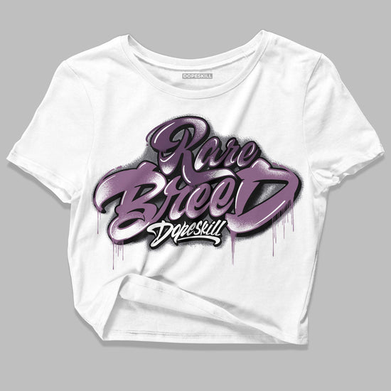 Jordan 2 “Mauve/Off-Noir” DopeSkill Women's Crop Top Rare Breed Type Graphic Streetwear - White