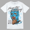 Jordan 2 Low "University Blue" DopeSkill T-Shirt Never Stop Hustling Graphic Streetwear - White 