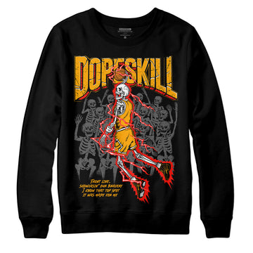 Jordan 12 Retro Black Taxi DopeSkill Sweatshirt Thunder Dunk Graphic Streetwear - Black 