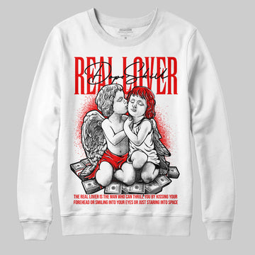 Jordan 11 Retro Cherry DopeSkill Sweatshirt Real Lover Graphic Streetwear - White