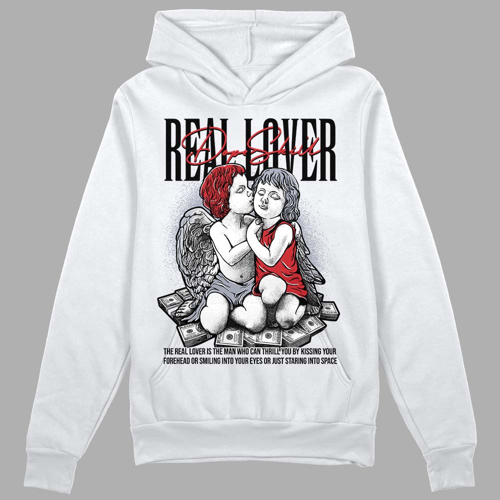 Jordan 4 “Bred Reimagined” DopeSkill Hoodie Sweatshirt Real Lover Graphic Streetwear - White