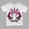 Jordan 1 Low GS “Fierce Pink” Dopeskill Toddler Kids T-shirt Breathe Graphic Streetwear - White