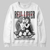 Jordan 4 “Black Cat” (2025) DopeSkill Sweatshirt Real Lover Graphic Streetwear - White
