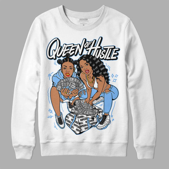 Jordan 9 Powder Blue DopeSkill Sweatshirt Queen Of Hustle Graphic Streetwear - White