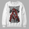 Jordan 14 "Black/White" DopeSkill Sweatshirt Life or Die Graphic Streetwear - White