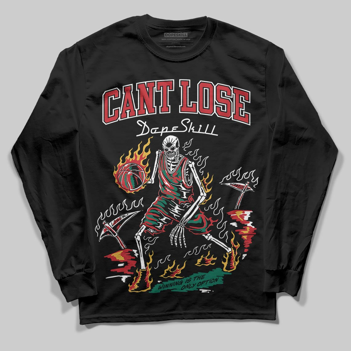 Jordan 3 Mexico 'El Vuelo' DopeSkill Long Sleeve T-Shirt Cant Lose Graphic Streetwear - Black