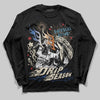 Jordan 17 Retro Low SP Infinite Archives DopeSkill Long Sleeve T-Shirt Drip Season Graphic Streetwear - Black