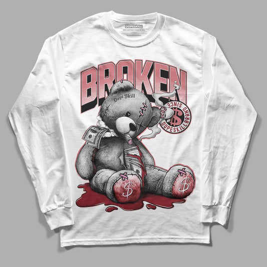 Valentine's Day Collection DopeSkill Long Sleeve T-Shirt Sick Bear Graphic Streetwear - White