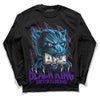 Jordan 3 Dark Iris DopeSkill Long Sleeve T-Shirt Black King Graphic Streetwear - Black