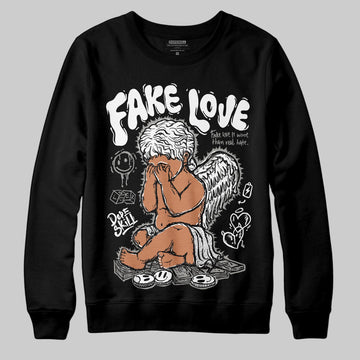 Jordan 3 Retro Pure Money DopeSkill Sweatshirt False Love Graphic Streetwear - Black
