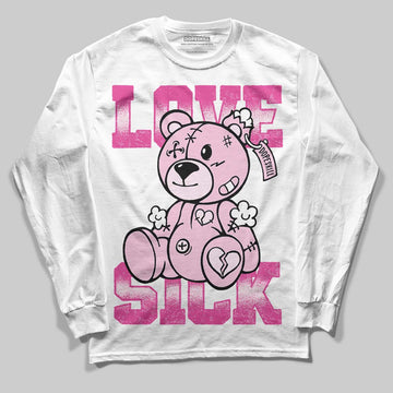 Dunk Low GS 'Triple Pink' DopeSkill Long Sleeve T-Shirt Love Sick Graphic Streetwear - White 