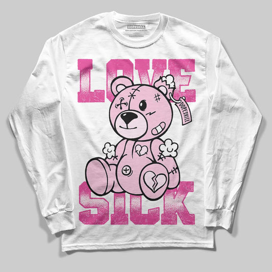 Dunk Low GS 'Triple Pink' DopeSkill Long Sleeve T-Shirt Love Sick Graphic Streetwear - White 