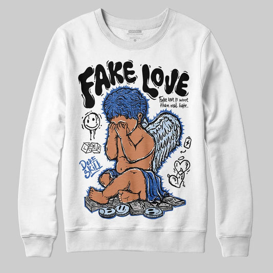 Awake NY x Jordan 5 Retro 'Black Racer Blue' DopeSkill Sweatshirt False LoveGraphic Streetwear - White 