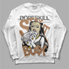 Jordan 6 WMNS Gore-Tex Brown Kelp DopeSkill Long Sleeve T-Shirt Stay It Busy Graphic Streetwear - White