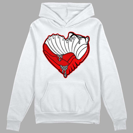 Jordan 12 “Cherry” DopeSkill Hoodie Sweatshirt Heart Jordan 12 Graphic Streetwear - White 