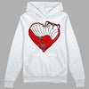 Jordan 12 “Cherry” DopeSkill Hoodie Sweatshirt Heart Jordan 12 Graphic Streetwear - White 