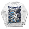 Jordan Spiz’ike Low “White/Obsidian” DopeSkill Long Sleeve T-Shirt Resist Graphic Streetwear - White