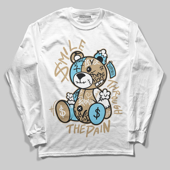 Jordan 11 City Pack “H-Town” DopeSkill Long Sleeve T-Shirt Smile Through The Pain Graphic Streetwear - White