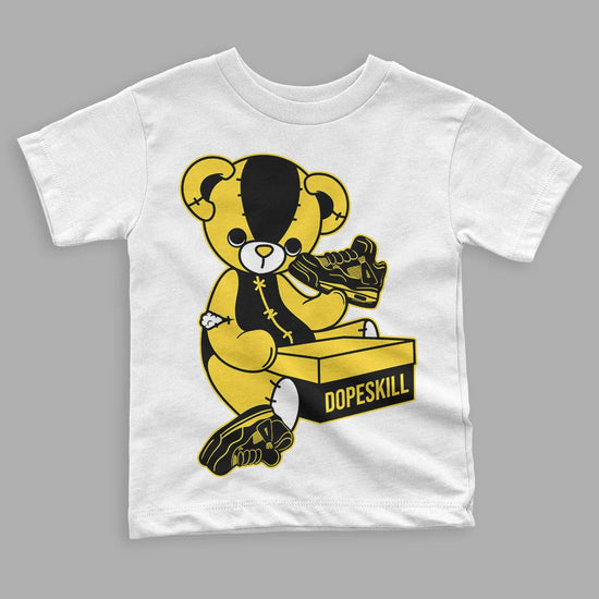 Jordan 4 Tour Yellow Thunder DopeSkill Toddler Kids T-shirt Sneakerhead BEAR Graphic Streetwear - White