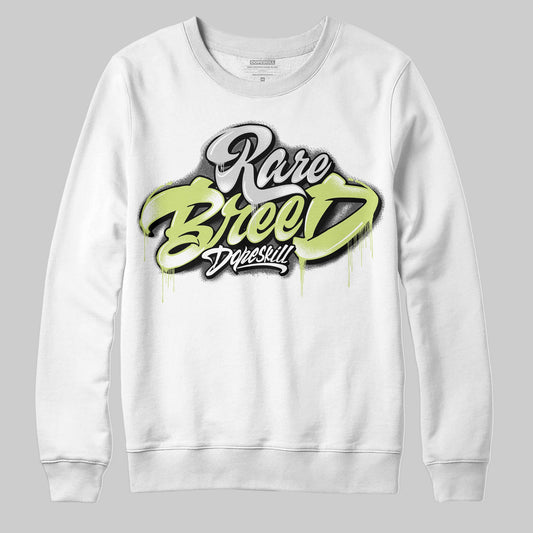 Jordan 4 GS “Light Lemon Twist” DopeSkill Sweatshirt Rare Breed Type Graphic Streetwear - White
