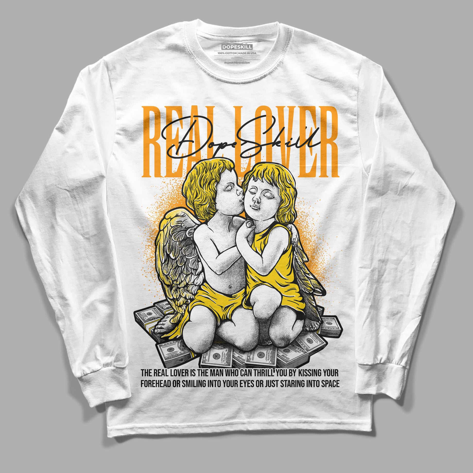 Jordan 6 “Yellow Ochre” DopeSkill Long Sleeve T-Shirt Real Lover Graphic Streetwear - White