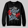 Jordan 40 “Blue Suede” DopeSkill Sweatshirt No Money No Love Typo Graphic Streetwear - Black