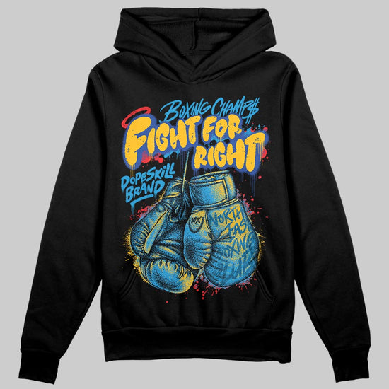 Royal Blue Sneakers DopeSkill Hoodie Sweatshirt Fight For Right Graphic Streetwear - black