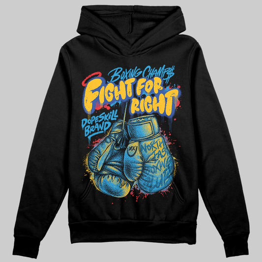 Royal Blue Sneakers DopeSkill Hoodie Sweatshirt Fight For Right Graphic Streetwear - black