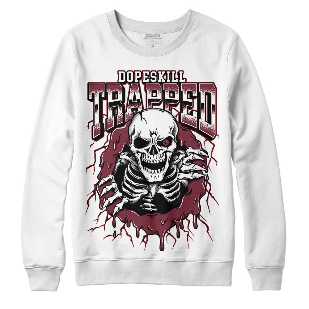 Jordan 1 Retro High OG “Team Red” DopeSkill Sweatshirt Trapped Halloween Graphic Streetwear - White