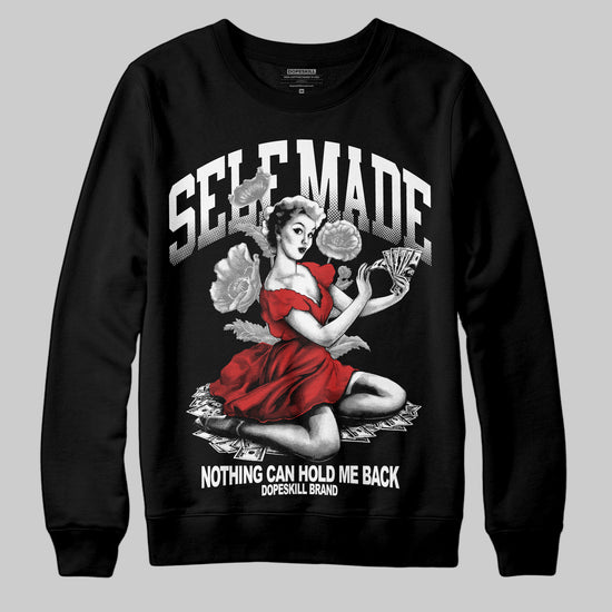 Black and White Sneakers DopeSkill Sweatshirt Self Made Graphic Streetwear - Black