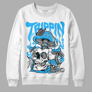 Jordan 1 High Retro OG “University Blue” DopeSkill Sweatshirt Trippin Graphic Streetwear - White