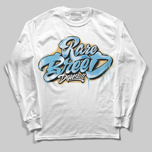 Jordan 4 Denim “Worn Blue” DopeSkill Long Sleeve T-Shirt Rare Breed Type Graphic Streetwear - White