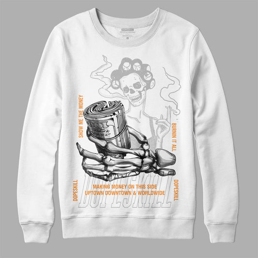 Dunk Low Cool Grey DopeSkill Sweatshirt Show Me The Money Graphic Streetwear - White 