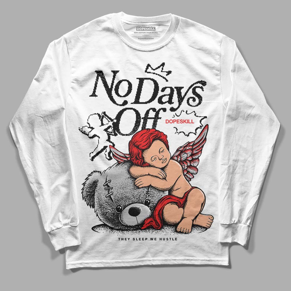 Jordan Spizike Low Bred DopeSkill Long Sleeve T-Shirt New No Days Off Graphic Streetwear - White 