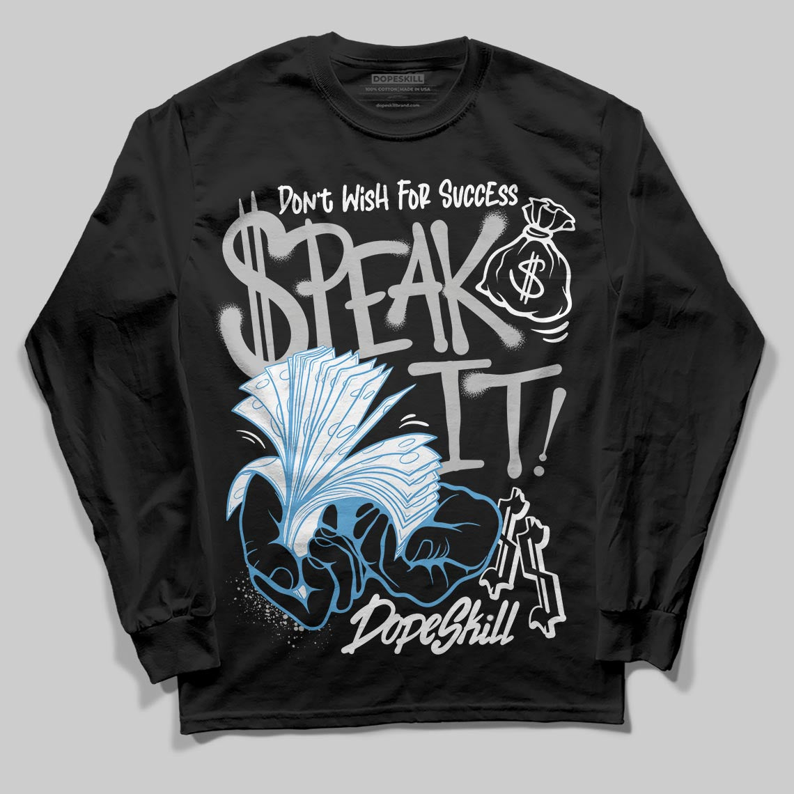 Jordan 10 OG “Steel” DopeSkill Long Sleeve T-Shirt Speak It Graphic Streetwear - Black