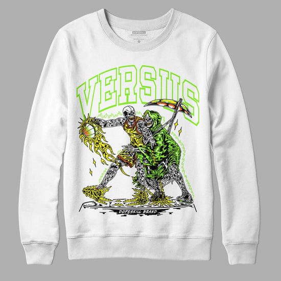 Neon Green Sneakers DopeSkill Sweatshirt VERSUS Graphic Streetwear - White