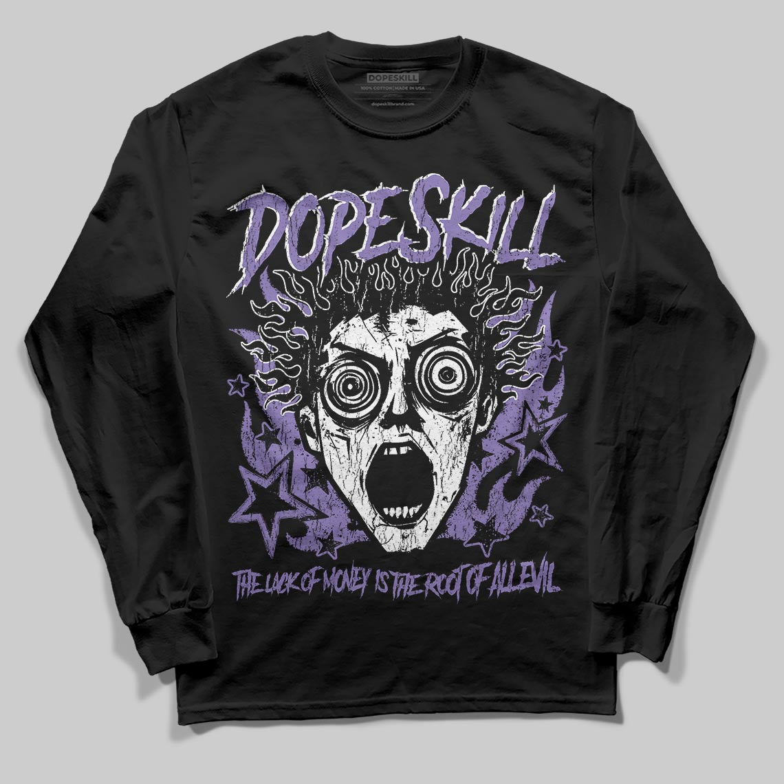 Jordan 11 "Mojave" DopeSkill Long Sleeve T-Shirt Root of Evil Graphic Streetwear - Black