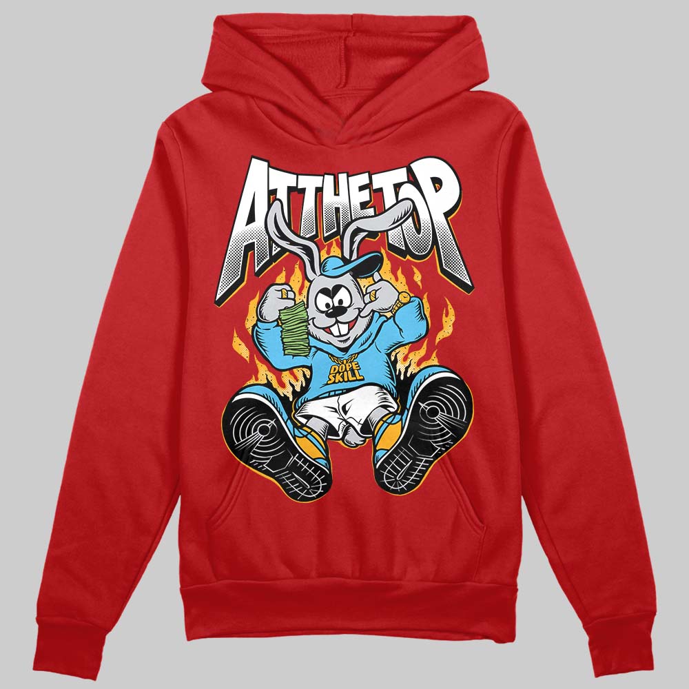 Red Sneakers DopeSkill Hoodie Sweatshirt At The Top Graphic Streetwear - Red
