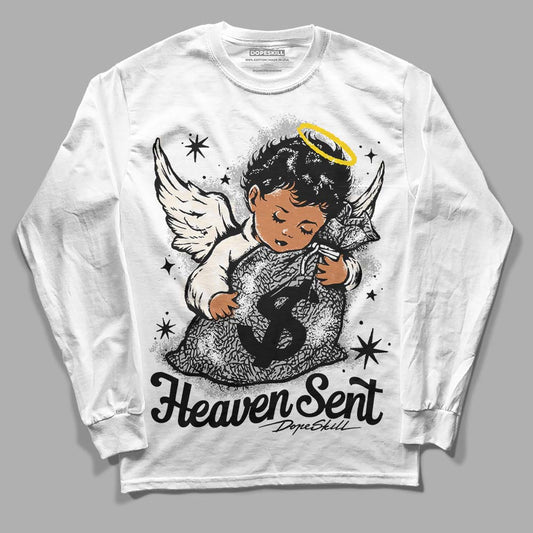 Jordan 3 “Off Noir” DopeSkill Long Sleeve T-Shirt Heaven Sent Graphic Streetwear - White