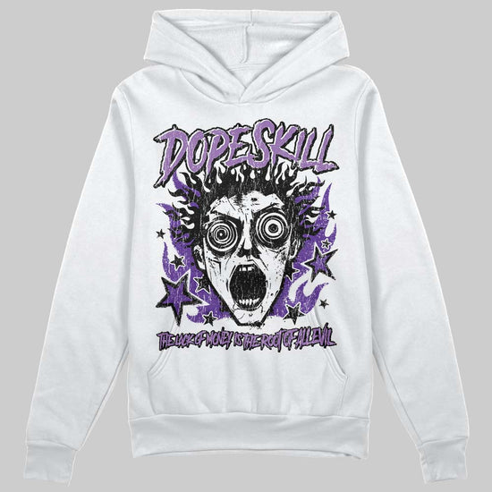 PURPLE Sneakers DopeSkill Hoodie Sweatshirt Root of Evil Graphic Streetwear - White