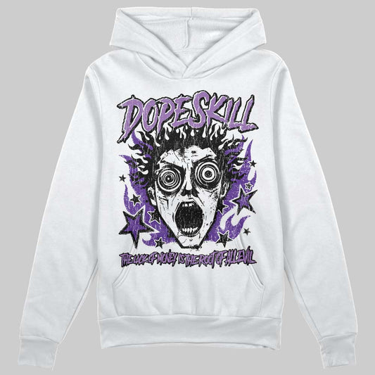 PURPLE Sneakers DopeSkill Hoodie Sweatshirt Root of Evil Graphic Streetwear - White