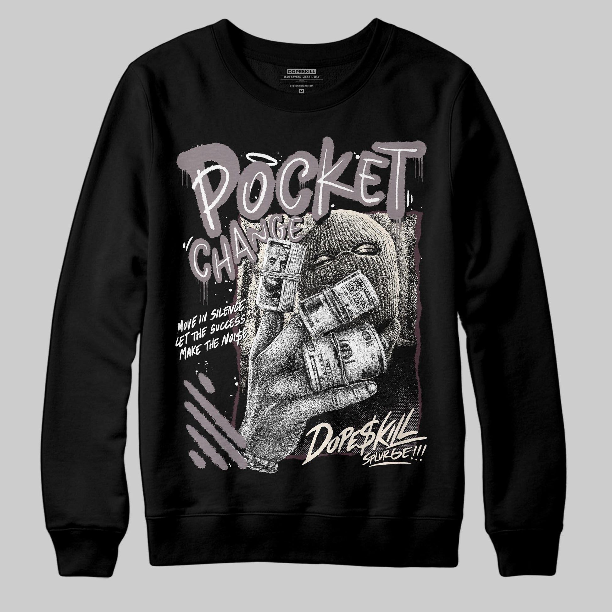 A Ma Maniére x Air Jordan 6 Retro “Smoky Mauve”⁠ DopeSkill Sweatshirt Pocket Change Graphic Streetwear - Black