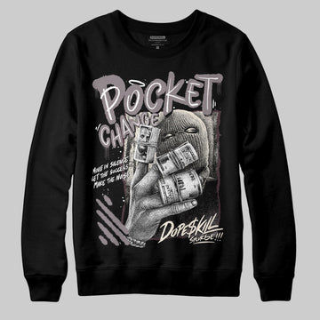 A Ma Maniére x Air Jordan 6 Retro “Smoky Mauve”⁠ DopeSkill Sweatshirt Pocket Change Graphic Streetwear - Black