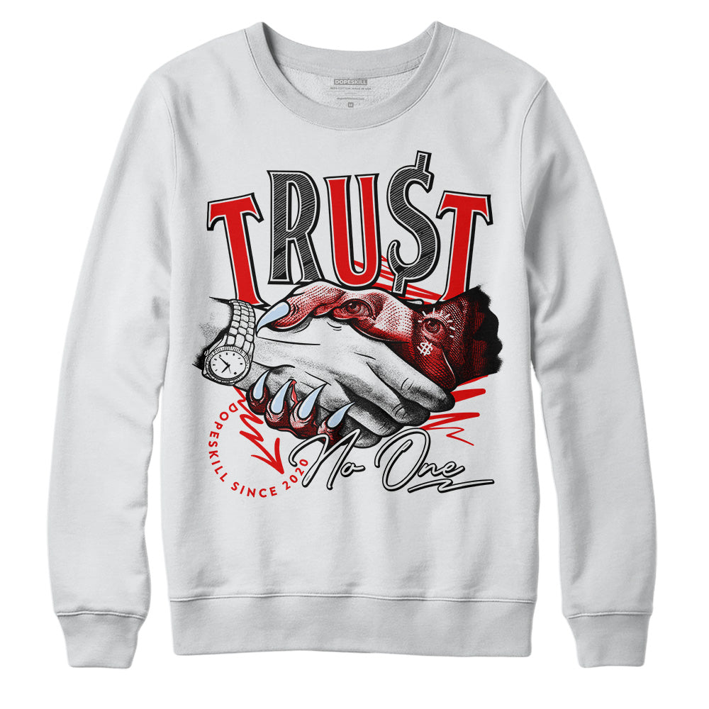 Jordan 11 Retro Cherry DopeSkill Sweatshirt Trust No One Graphic Streetwear - White