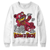 Jordan 1 Retro High '85 OG Metallic Burgundy DopeSkill Sweatshirt Born To Be Rich Graphic Streetwear - White