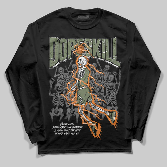 Jordan 4 Retro OG SP Undefeated (2025) DopeSkill Long Sleeve T-Shirt Thunder Dunk Graphic Streetwear - Black