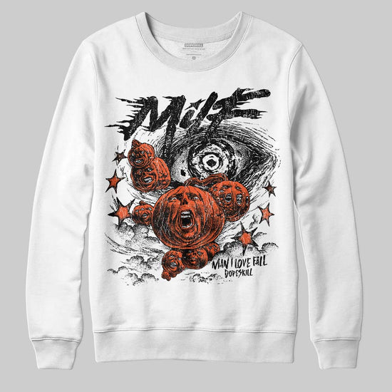 Black and White Sneakers DopeSkill Sweatshirt MILF Graphic Streetwear - White 