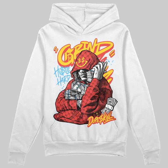 Red Sneakers DopeSkill Hoodie Grind Pray Graphic Streetwear - White 